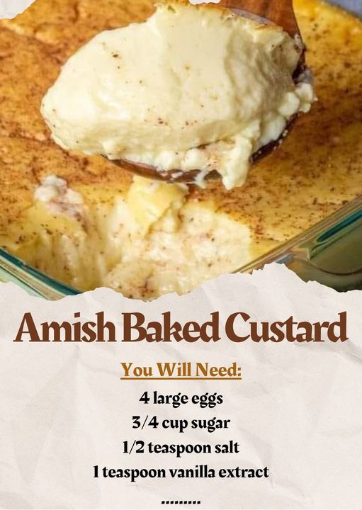 Amish Baked Custard 