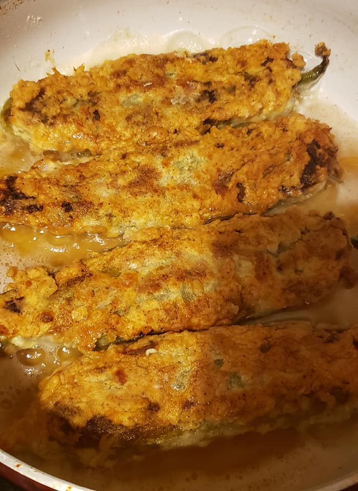 Crunchy Chicken Fried Green Chile