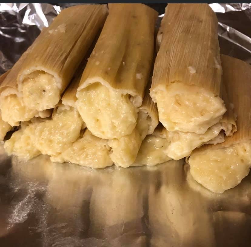 The traditional Mexican tamale filled with beans and cheese