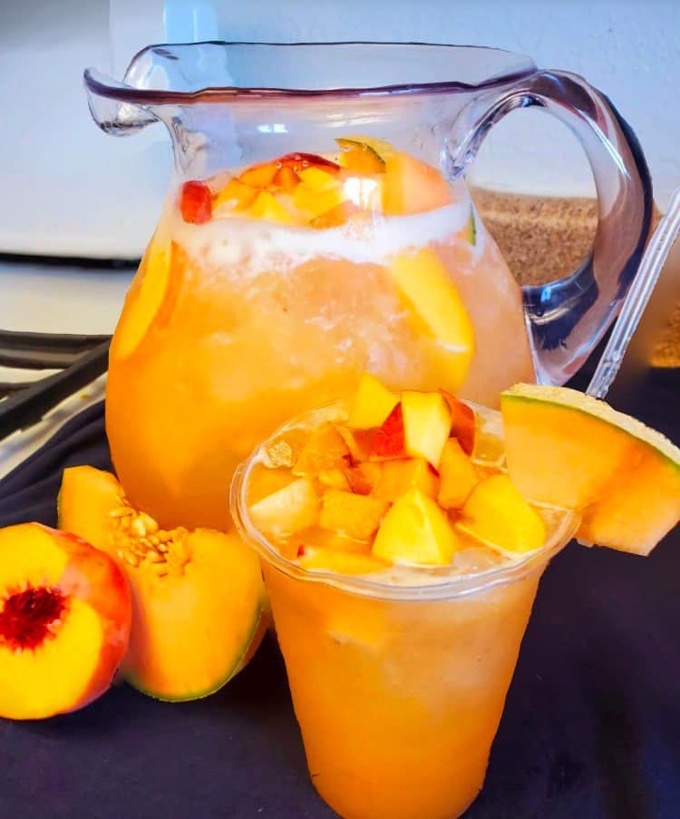 Cantaloupe & Peach water