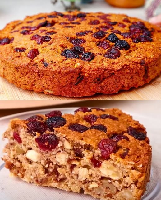 Baking Delight: Apple, Nut, and Oat Cake Recipe