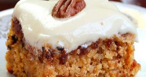 PINEAPPLE PECAN CAKE WITH CREAM CHEESE FROSTING